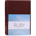 Froté prestieradlo s gumou AmeliaHome Ruby hnedé