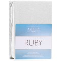 Froté prestieradlo s gumou AmeliaHome Ruby biele