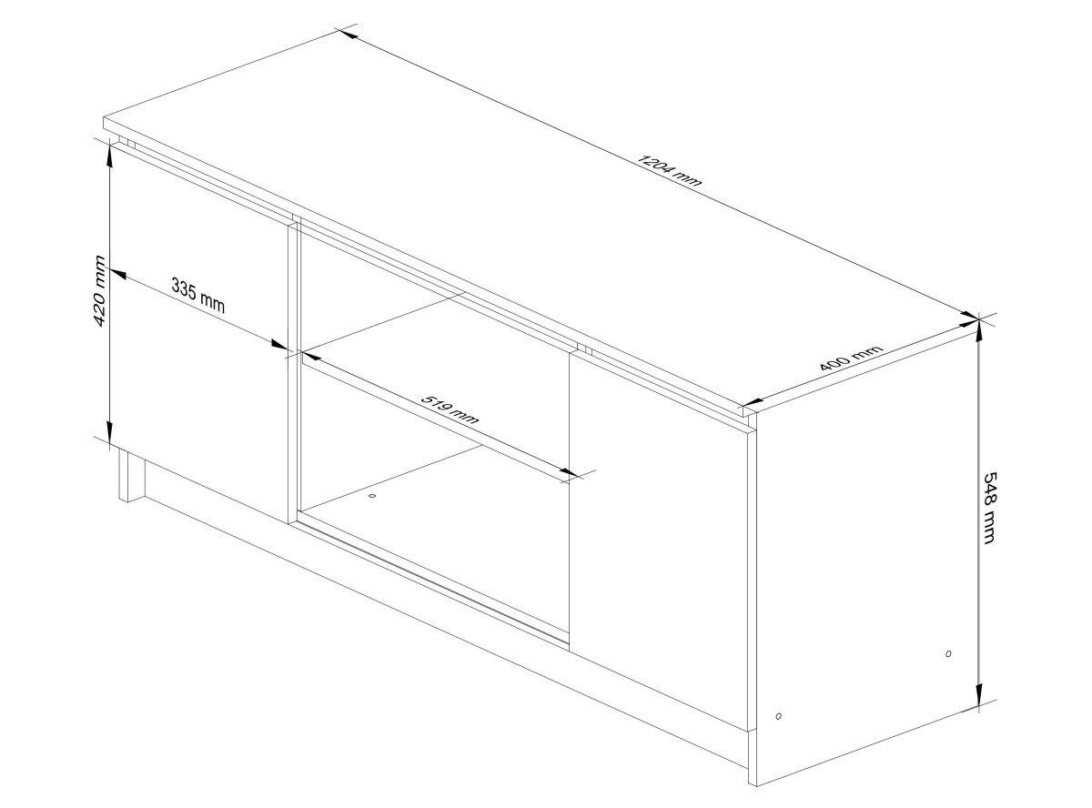 TV stolík Tonon 120 cm venge/sonoma